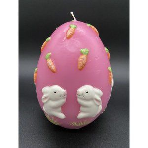 5.5 in Easter Bunny Candle Rabbits Pink Egg Carrots Large